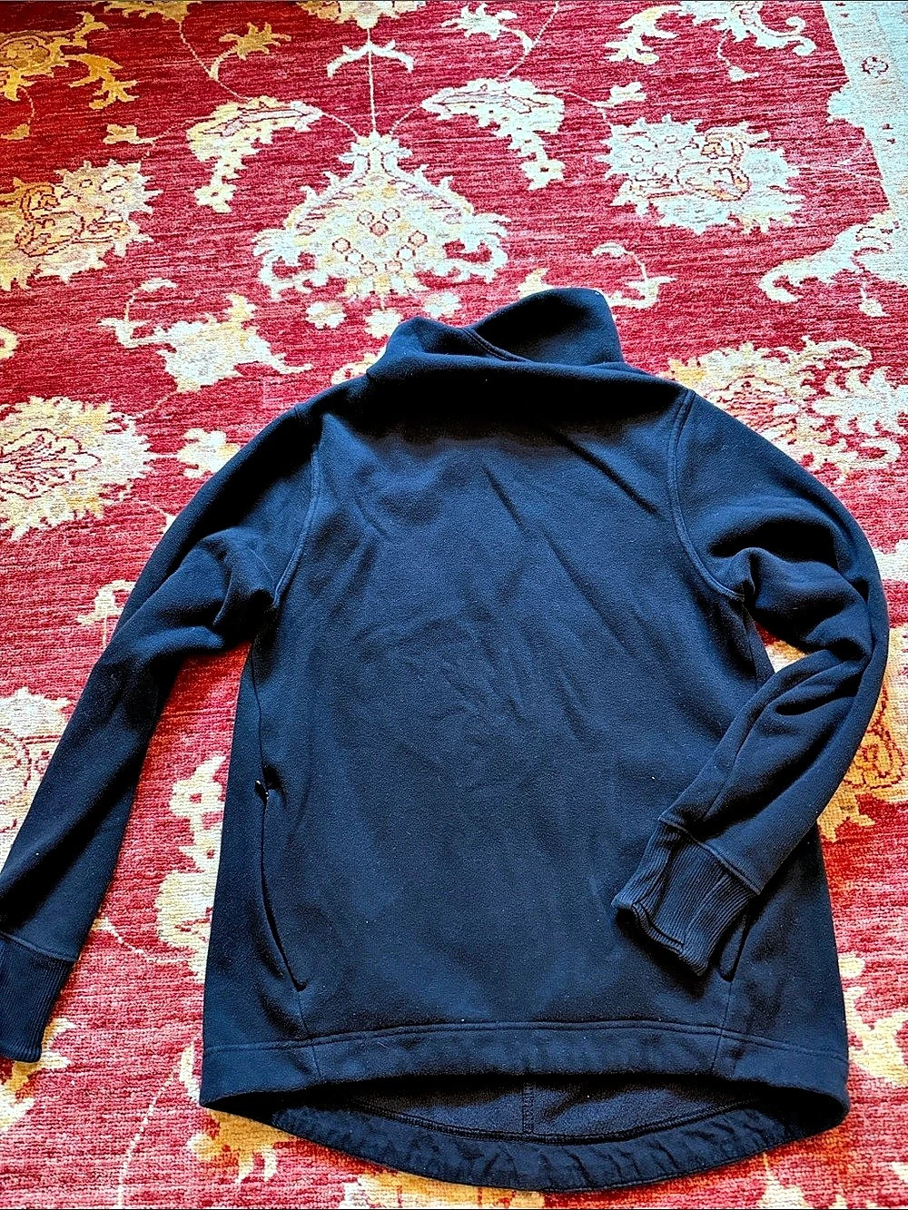 Athleta Cozy Karma Funnel Neck Sweatshirt Black